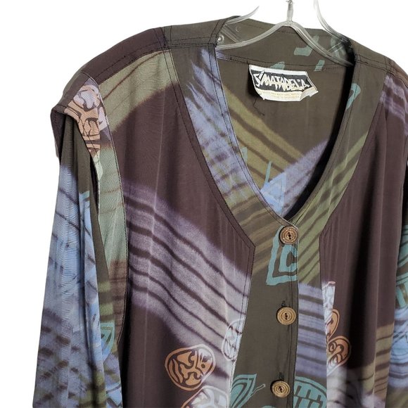 Simatadela Simone Vary Lioni L/XL Dress Skirted Tunic Lagenlook Art To Wear - Picture 4 of 8